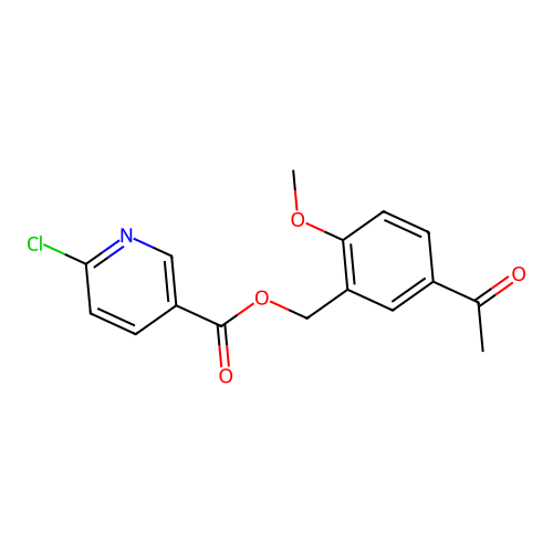 (5-Acetyl-2-methoxyphenyl)methyl 6-chloropyridine-3-carboxylate structure