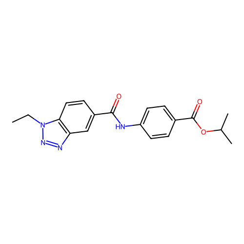 Propan-2-yl 4-[(1-ethylbenzotriazole-5-carbonyl)amino]benzoate structure