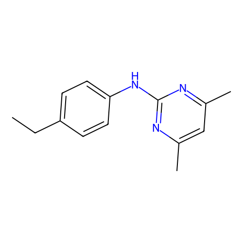 N-(4-ethylphenyl)-4,6-dimethylpyrimidin-2-amine structure