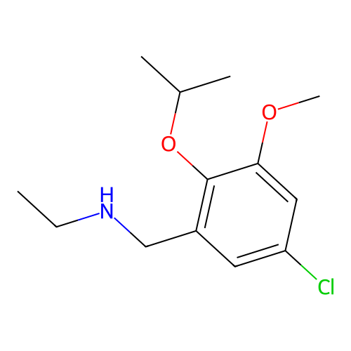 N-[(5-chloro-3-methoxy-2-propan-2-yloxyphenyl)methyl]ethanamine structure