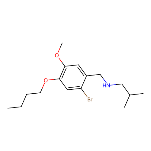N-(2-bromo-4-butoxy-5-methoxybenzyl)-N-isobutylamine structure