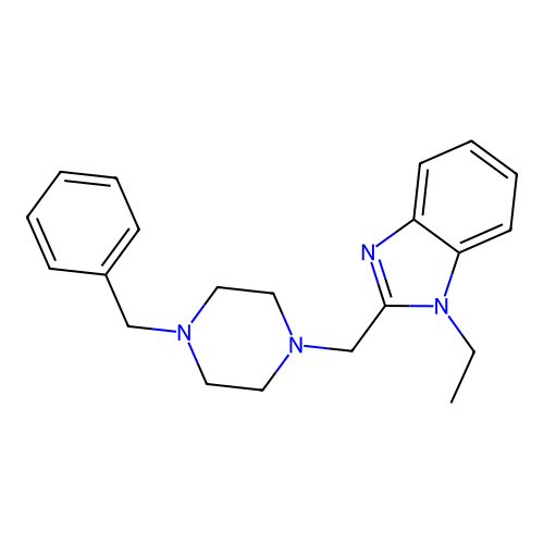 2-[(4-Benzylpiperazin-1-yl)methyl]-1-ethylbenzimidazole structure