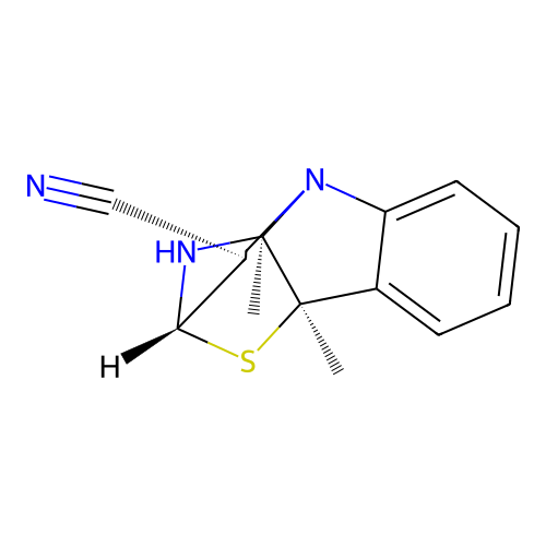 (1R,10R,11S,13S)-1,13-dimethyl-14-thia-8,12-diazatetracyclo[9.2.1.02,7.08,13]tetradeca-2,4,6-triene-10-carbonitrile structure