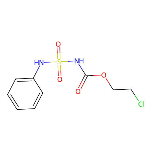 Carbamic acid, ((phenylamino)sulfonyl)-, 2-chloroethyl ester structure