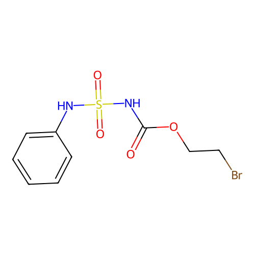 Carbamic acid, ((phenylamino)sulfonyl)-, 2-bromoethyl ester structure