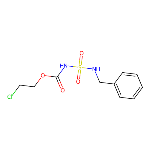 Carbamic acid, (((phenylmethyl)amino)sulfonyl)-, 2-chloroethyl ester structure