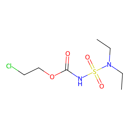 Carbamic acid, ((diethylamino)sulfonyl)-, 2-chloroethyl ester structure
