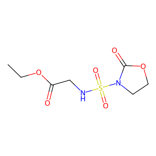 Ethyl N-(2-oxo-1,3-oxazolidine-3-sulfonyl)glycinate structure