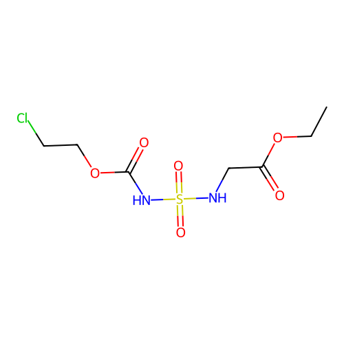 Glycine, N-((((2-chloroethoxy)carbonyl)amino)sulfonyl)-, ethyl ester structure