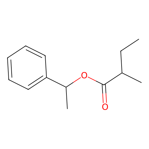 1-Phenylethyl 2-methylbutyrate structure