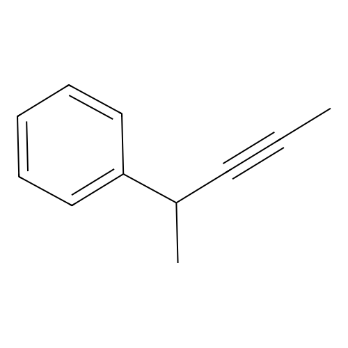 Benzene, (1-methyl-2-butynyl)- structure