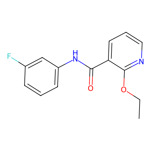 2-ethoxy-N-(3-fluorophenyl)pyridine-3-carboxamide structure