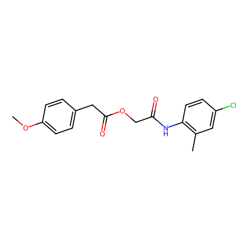 [2-(4-Chloro-2-methylanilino)-2-oxoethyl] 2-(4-methoxyphenyl)acetate structure