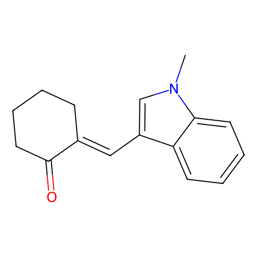 Cyclohexanone, 2-[(1-methyl-1H-indol-3-yl)methylene]-, (2Z)- structure