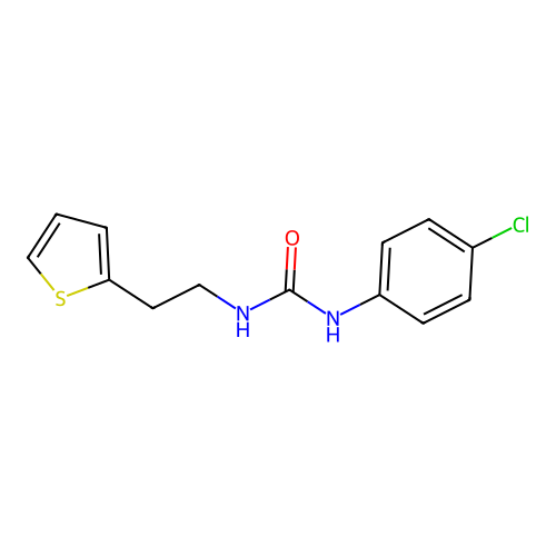 1-(4-Chlorophenyl)-3-[2-(thiophen-2-yl)ethyl]urea structure