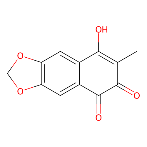 8-Hydroxy-7-methylbenzo[f][1,3]benzodioxole-5,6-dione structure