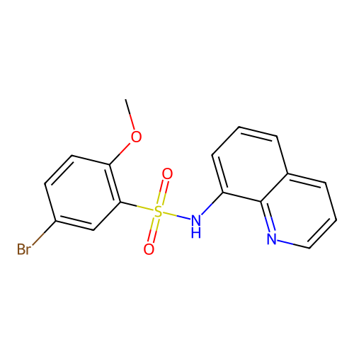 5-bromo-2-methoxy-N-(quinolin-8-yl)benzene-1-sulfonamide structure