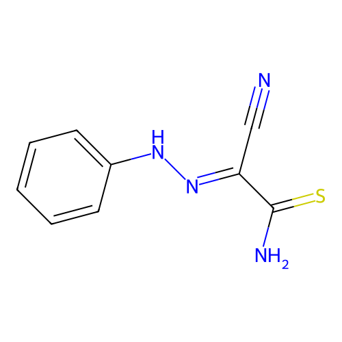 2-Cyano-2-(phenyl-hydrazono)-thioacetamide structure