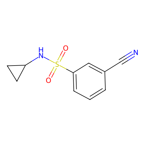 3-cyano-N-cyclopropylbenzenesulfonamide structure