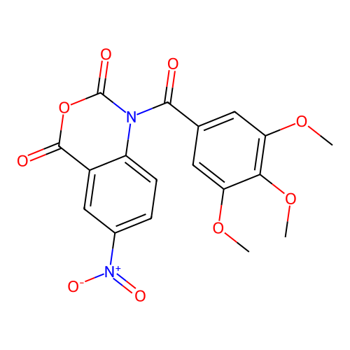 6-Nitro-1-(3,4,5-trimethoxybenzoyl)-2H-3,1-benzoxazine-2,4(1H)-dione structure