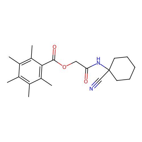 [(1-Cyanocyclohexyl)carbamoyl]methyl 2,3,4,5,6-pentamethylbenzoate structure