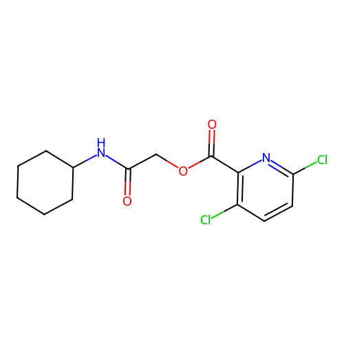 (Cyclohexylcarbamoyl)methyl 3,6-dichloropyridine-2-carboxylate structure
