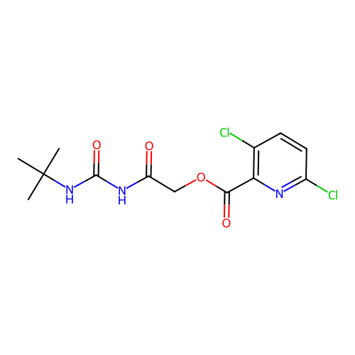 2-[(Tert-butylcarbamoyl)amino]-2-oxoethyl 3,6-dichloropyridine-2-carboxylate structure