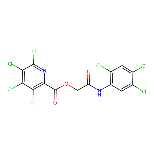 [(2,4,5-trichlorophenyl)carbamoyl]methyl 3,4,5,6-tetrachloropyridine-2-carboxylate structure