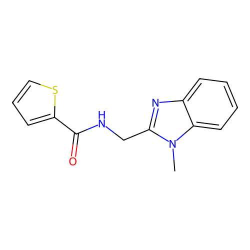 N-[(1-methylbenzimidazol-2-yl)methyl]thiophene-2-carboxamide structure