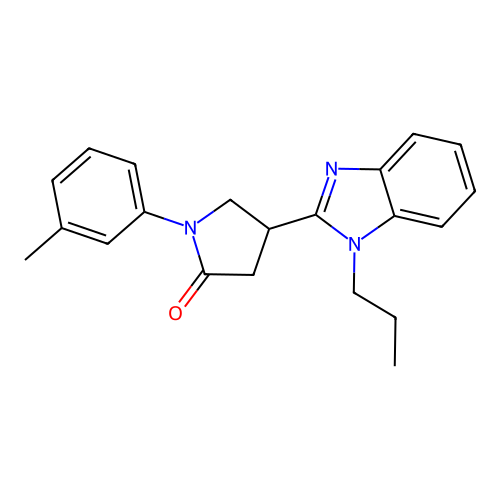 1-(3-Methylphenyl)-4-(1-propylbenzimidazol-2-yl)pyrrolidin-2-one structure