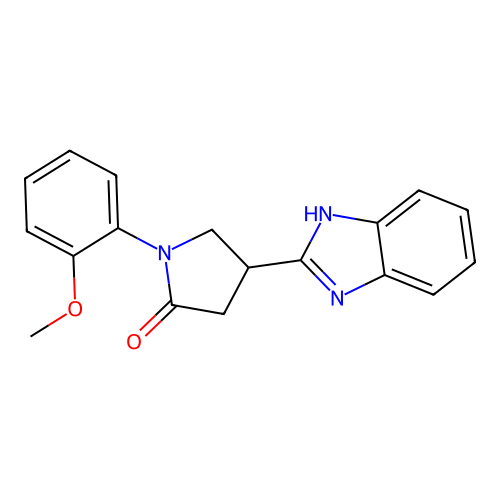 4-(1H-benzimidazol-2-yl)-1-(2-methoxyphenyl)pyrrolidin-2-one structure