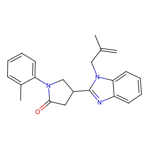1-(2-Methylphenyl)-4-[1-(2-methylprop-2-enyl)benzimidazol-2-yl]pyrrolidin-2-one structure