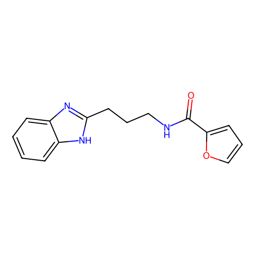 N-[3-(1H-1,3-benzodiazol-2-yl)propyl]furan-2-carboxamide structure