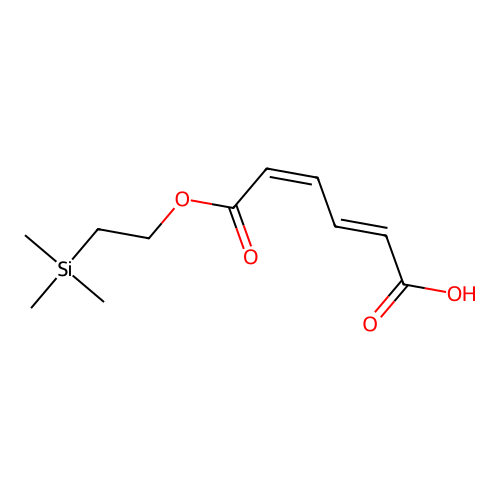 2,4-Hexadienedioic acid, mono(2-(trimethylsilyl)ethyl ester, (Z,E)- structure