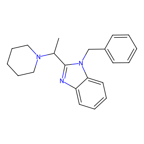 1-Benzyl-2-(1-piperidin-1-ylethyl)benzimidazole structure