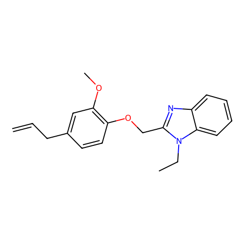 1-Ethyl-2-[(2-methoxy-4-prop-2-enylphenoxy)methyl]benzimidazole structure