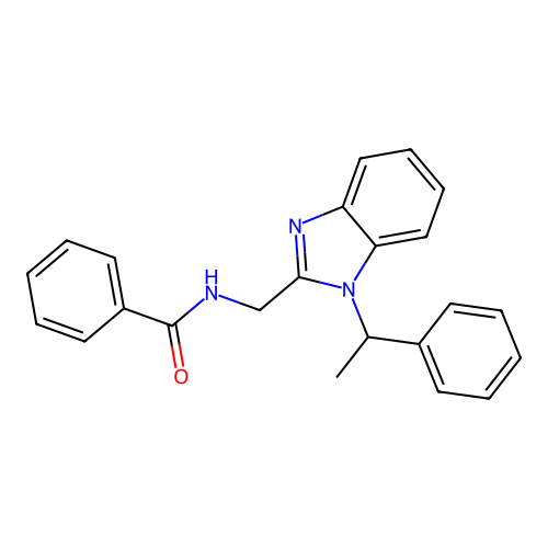 N-{[1-(1-phenylethyl)-1H-benzimidazol-2-yl]methyl}benzamide structure