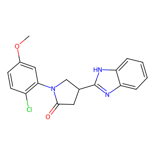 4-(1H-benzimidazol-2-yl)-1-(2-chloro-5-methoxyphenyl)pyrrolidin-2-one structure