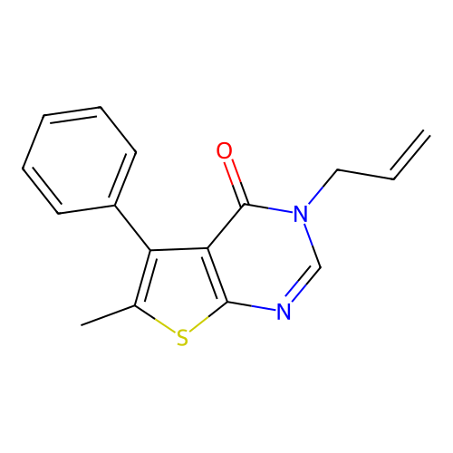 3-allyl-6-methyl-5-phenylthieno[2,3-d]pyrimidin-4(3H)-one structure