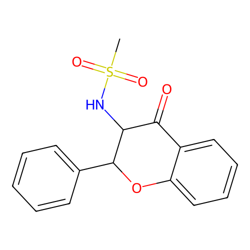 N-(4-Oxo-2-phenyl-3,4-dihydro-2H-chromen-3-yl)methanesulfonamide structure