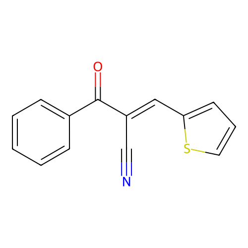 2-(Phenylcarbonyl)-3-(2-thienyl)prop-2-enenitrile structure