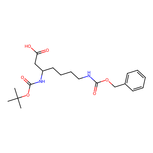 (R)-7-(((Benzyloxy)carbonyl)amino)-3-((tert-butoxycarbonyl)amino)heptanoic acid structure