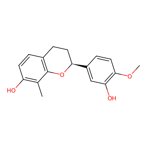 (2S)-3',7-Dihydroxy-8-methyl-4'-methoxyflavan structure