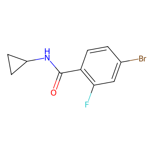 4-bromo-N-cyclopropyl-2-fluorobenzamide structure