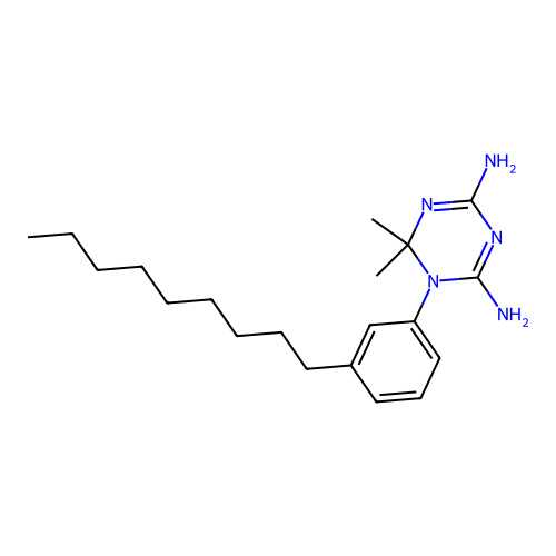 6,6-Dimethyl-1-(3-nonylphenyl)-1,3,5-triazine-2,4-diamine structure