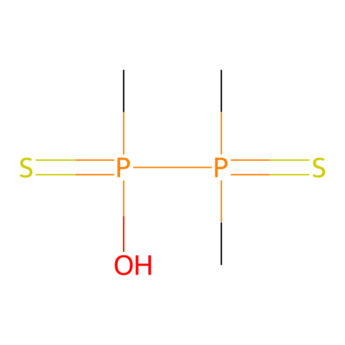 1-Hydroxy-1,2,2-trimethyldiphosphine-1,2-dithioxide structure