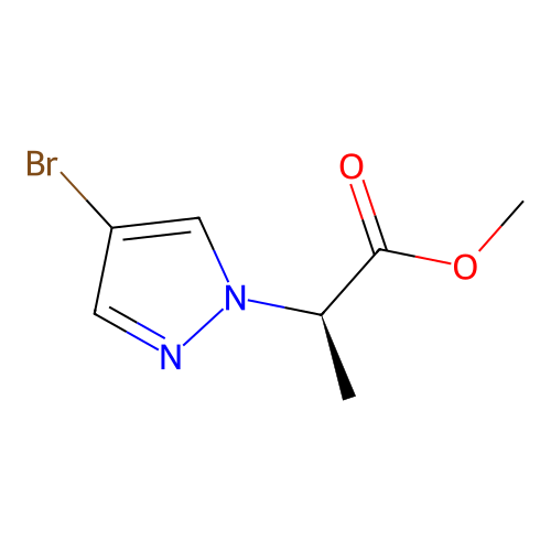 methyl (2R)-2-(4-bromopyrazol-1-yl)propanoate structure