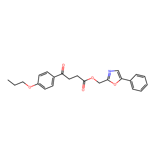 (5-Phenyl-1,3-oxazol-2-yl)methyl 4-oxo-4-(4-propoxyphenyl)butanoate structure