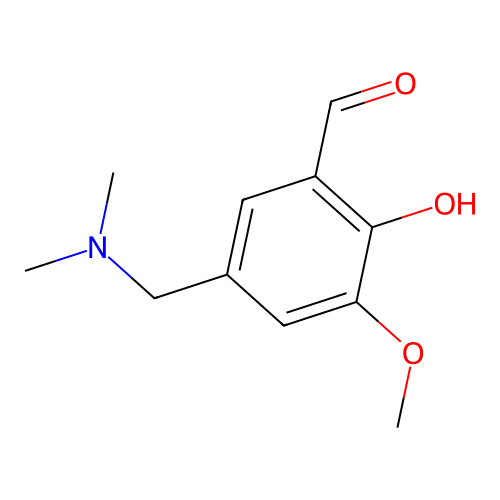 5-Dimethylaminomethyl-2-hydroxy-3-methoxy-benzaldehyde structure