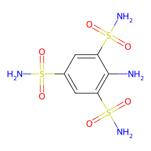 2-Aminobenzene-1,3,5-trisulfonamide structure
